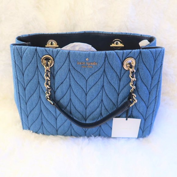SOLD!!!Kate Spade Briar Lane Denim Satchel - Picture 1 of 12